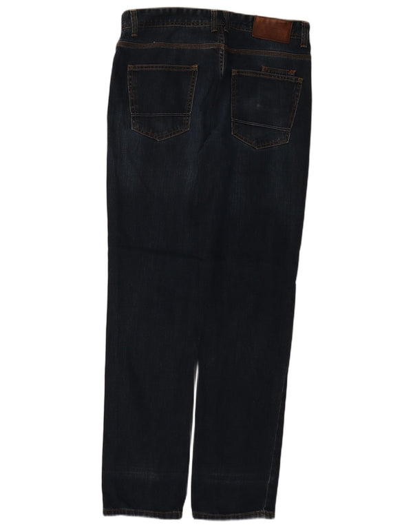 Gerade Jeans für Herren von Zara, EU 44, Größe L, W34, L33, Marineblau, Baumwolle