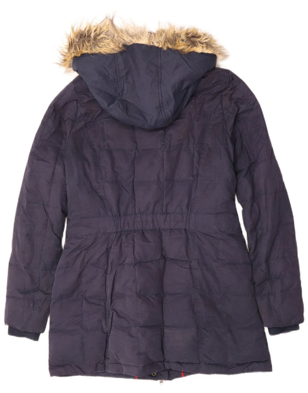 Fat Face Damen-Parka mit Kapuze, UK 12, Mittel, Marineblau, Polyester, Winter