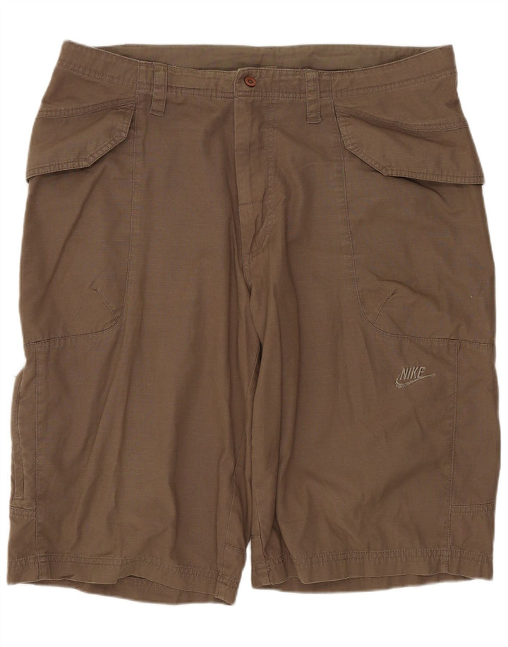 NIKE Herren Cargo Shorts W38 XL Braune Baumwolle