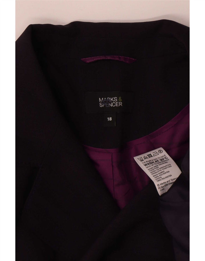 Marks & Spencer Damen-Blazerjacke mit 3 Knöpfen, UK 18, XL, Lila, Polyester