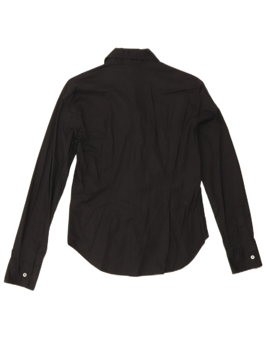 Dkny Damen Hemd US 2 XS Schwarz Baumwolle