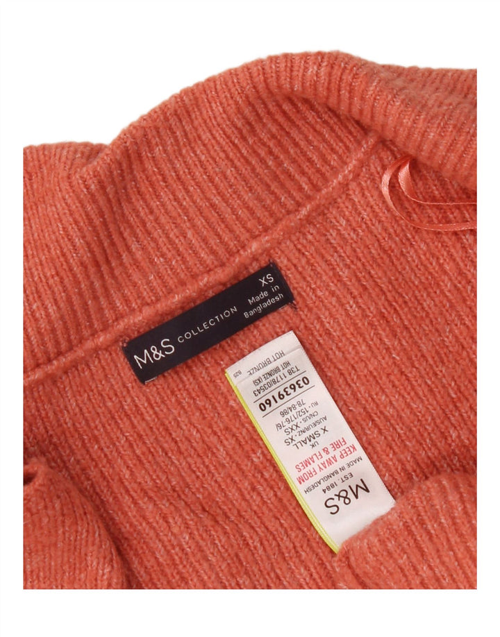 Marks & Spencer Damen-Strickjacke in Übergröße, Gr. 6, XS, Orange