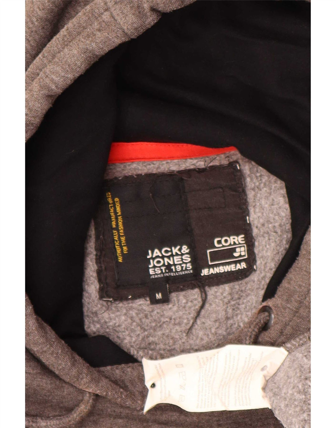 Jack & Jones Herren-Kapuzenpullover mit Grafik, mittelgraue Baumwolle