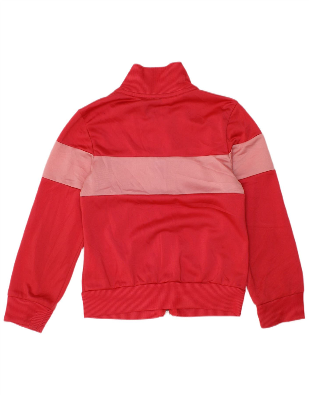 Adidas Mädchen-Trainingsanzug-Top-Jacke, 5–6 Jahre, rotes Colourblock-Polyester