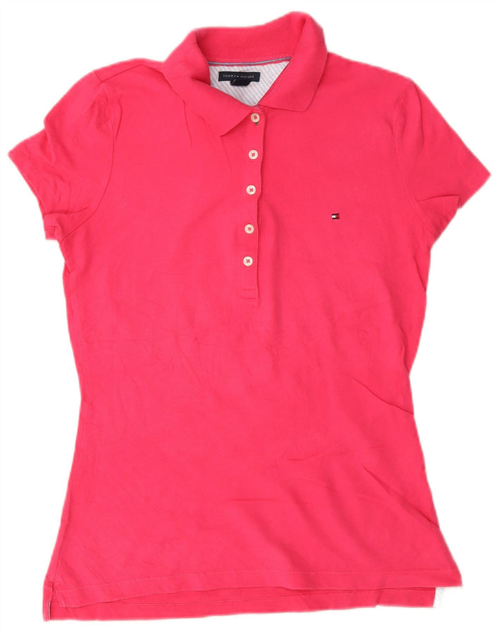 Tommy Hilfiger Damen Poloshirt UK 10 Small Pink