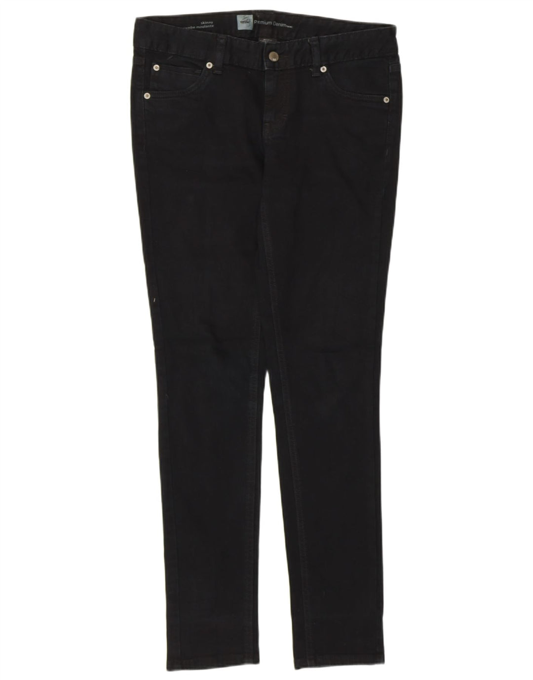 Mossimo Damen Stretch Skinny Jeans US 4 Small W30 L30 Schwarze Baumwolle