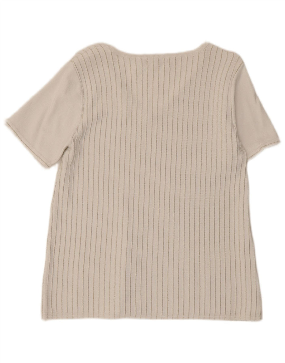 Calvin Klein Damen T-Shirt Top UK 10 Small Weiß gestreift