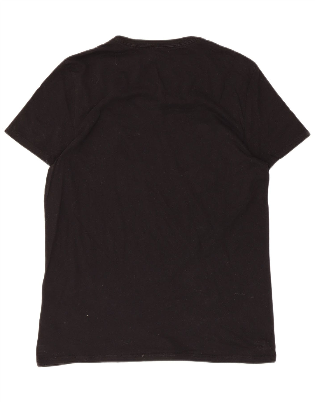 GUESS Herren Grafik-T-Shirt-Oberteil aus mittelschwarzer Baumwolle
