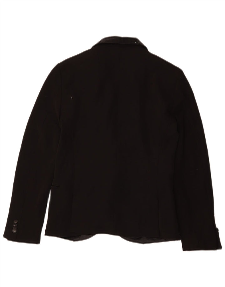 ZARA Damen-Blazer mit 1 Knopf, Gr. 10, Größe S, Schwarz, Polyester