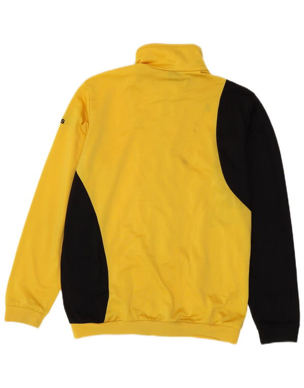 Adidas Jungen Grafik-Trainingsanzug-Top-Jacke, 13–14 Jahre, gelbes Farbblockdesign
