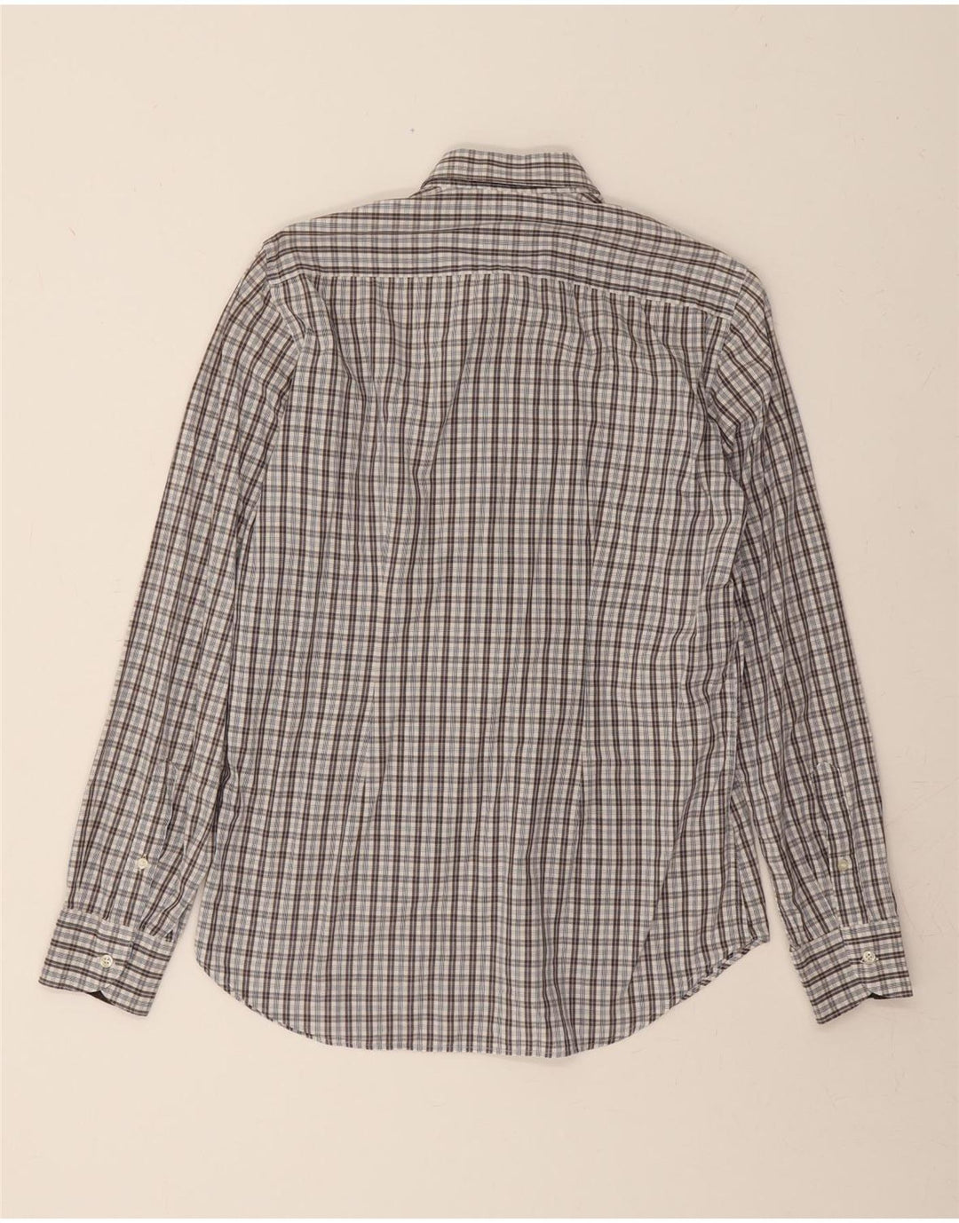 NAVIGARE Mens Shirt Large Brown Check Cotton Vintage Navigare and Second-Hand Navigare from Messina Hembry 