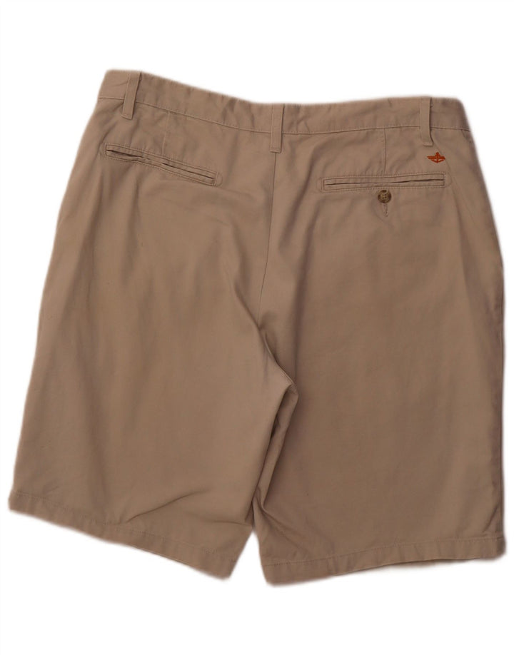 DOCKERS Mens Chino Shorts W34 Large  Beige Cotton