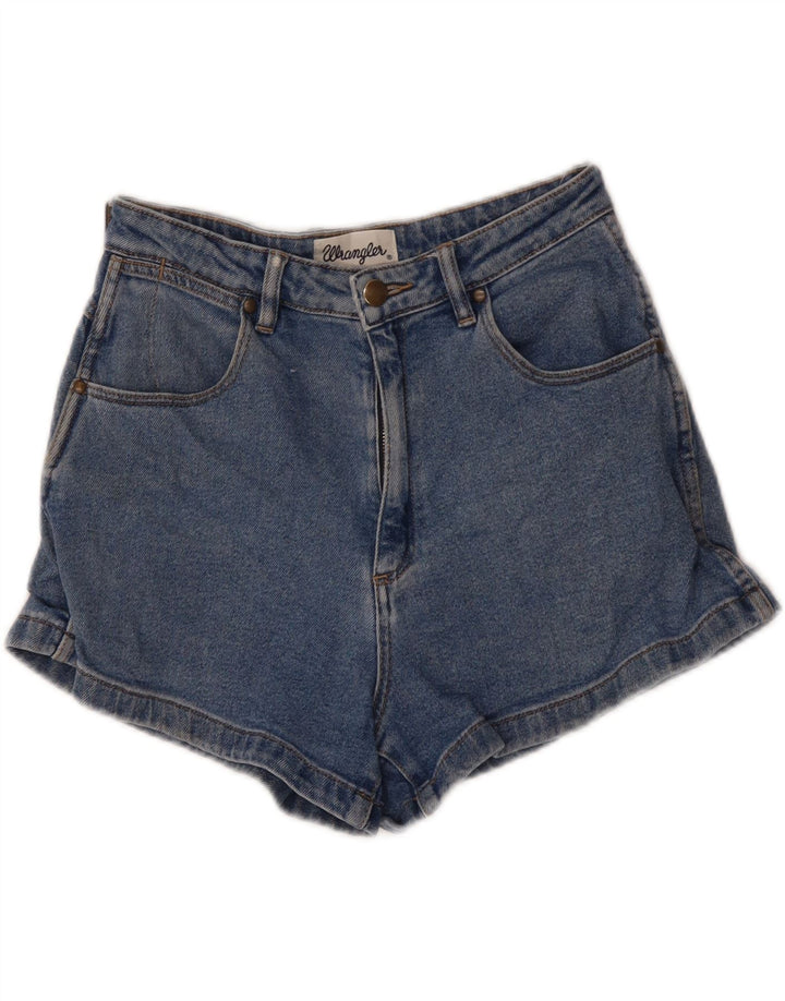 WRANGLER Womens High Waist Denim Shorts W30 Medium Blue Cotton Vintage Wrangler and Second-Hand Wrangler from Messina Hembry 