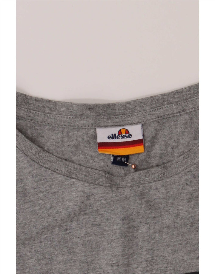 Ellesse Herren-T-Shirt mit Grafik, mittelgrau gesprenkelte Baumwolle