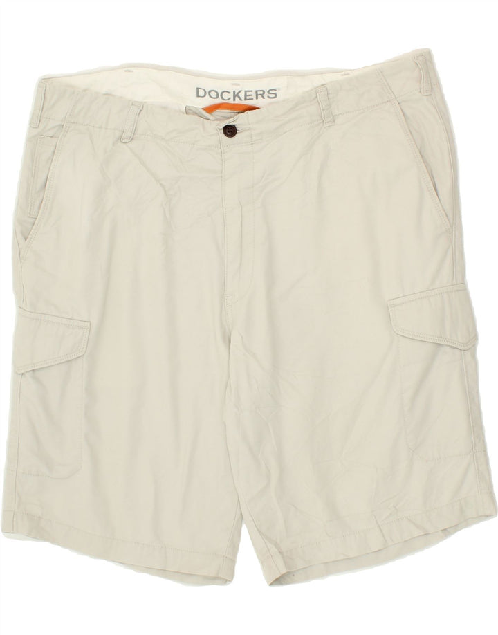 DOCKERS Mens Cargo Shorts W40 XL Off White Cotton Vintage Dockers and Second-Hand Dockers from Messina Hembry 