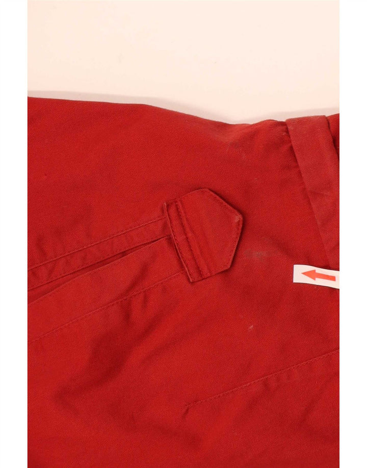 Coast Guard Herren-Bomberjacke mit Kapuze, UK 38, mittelrote Colourblock-Baumwolle