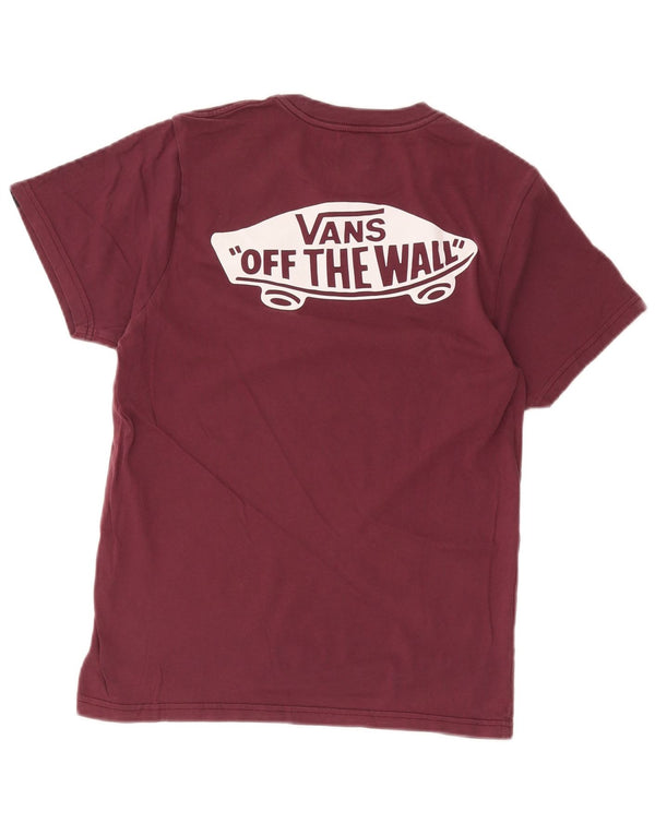 Vans Herren-T-Shirt mit schmaler Passform, Grafik, Größe S, Burgunderrot, Baumwolle