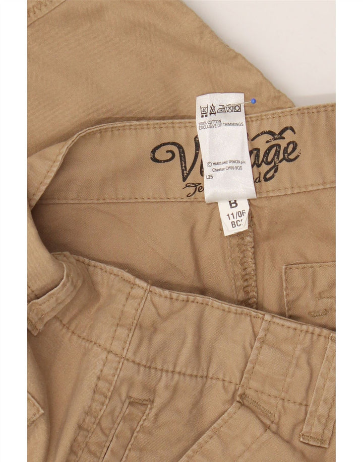 Marks & Spencer Herren Blue Harbor Cargo Bermuda Shorts W34 Large Beige