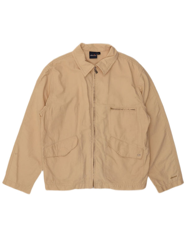 Ellesse Herren Utility Jacke UK 42 XL Beige Baumwolle