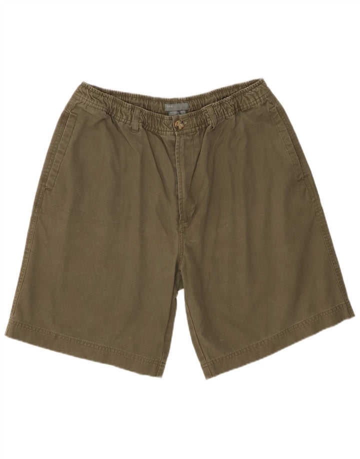 Zara Herren Chino-Shorts, Größe L, W34, Khaki, Baumwolle
