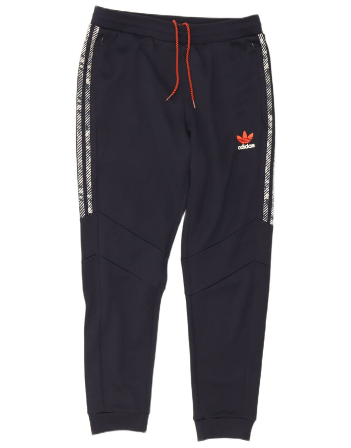 Adidas Herren-Trainingsanzug mit Grafik, Größe L, Marineblau, Polyester