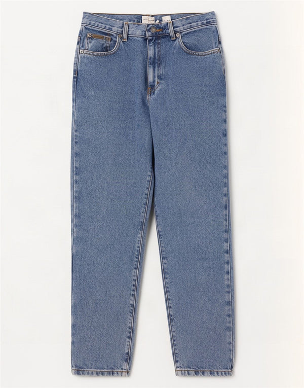 Calvin Klein Womens High Waist Tapered Jeans US 8 Medium W28 L27 Blue