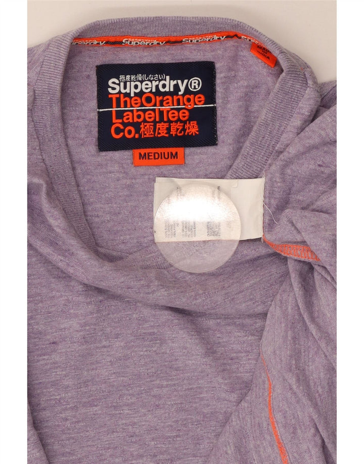 SUPERDRY Herren T-Shirt-Oberteil aus mittelvioletter Baumwolle