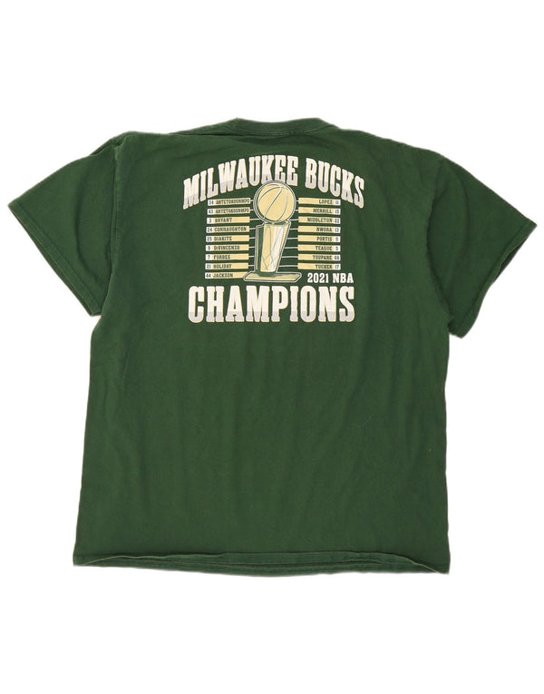 NBA-Herren-T-Shirt mit Grafik, XL, grüne Baumwolle