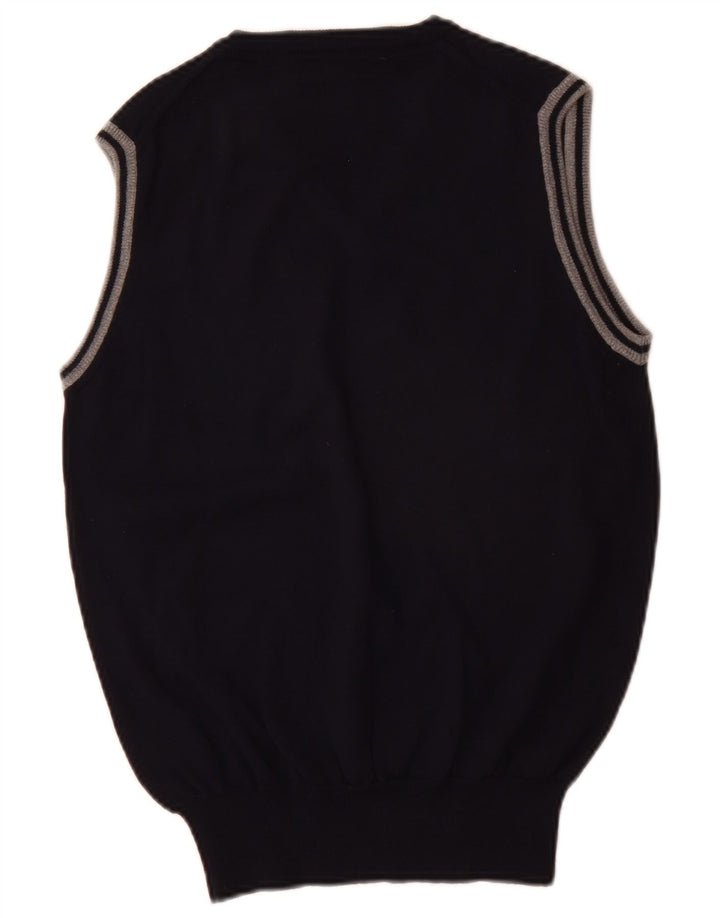 Fred Perry Herren Weste Tank Top Small Marineblau Wolle