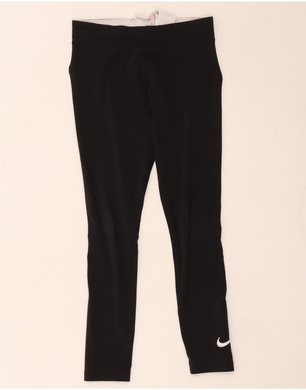 Nike Mädchen-Leggings, 10–11 Jahre, mittelgroß, schwarze Baumwolle