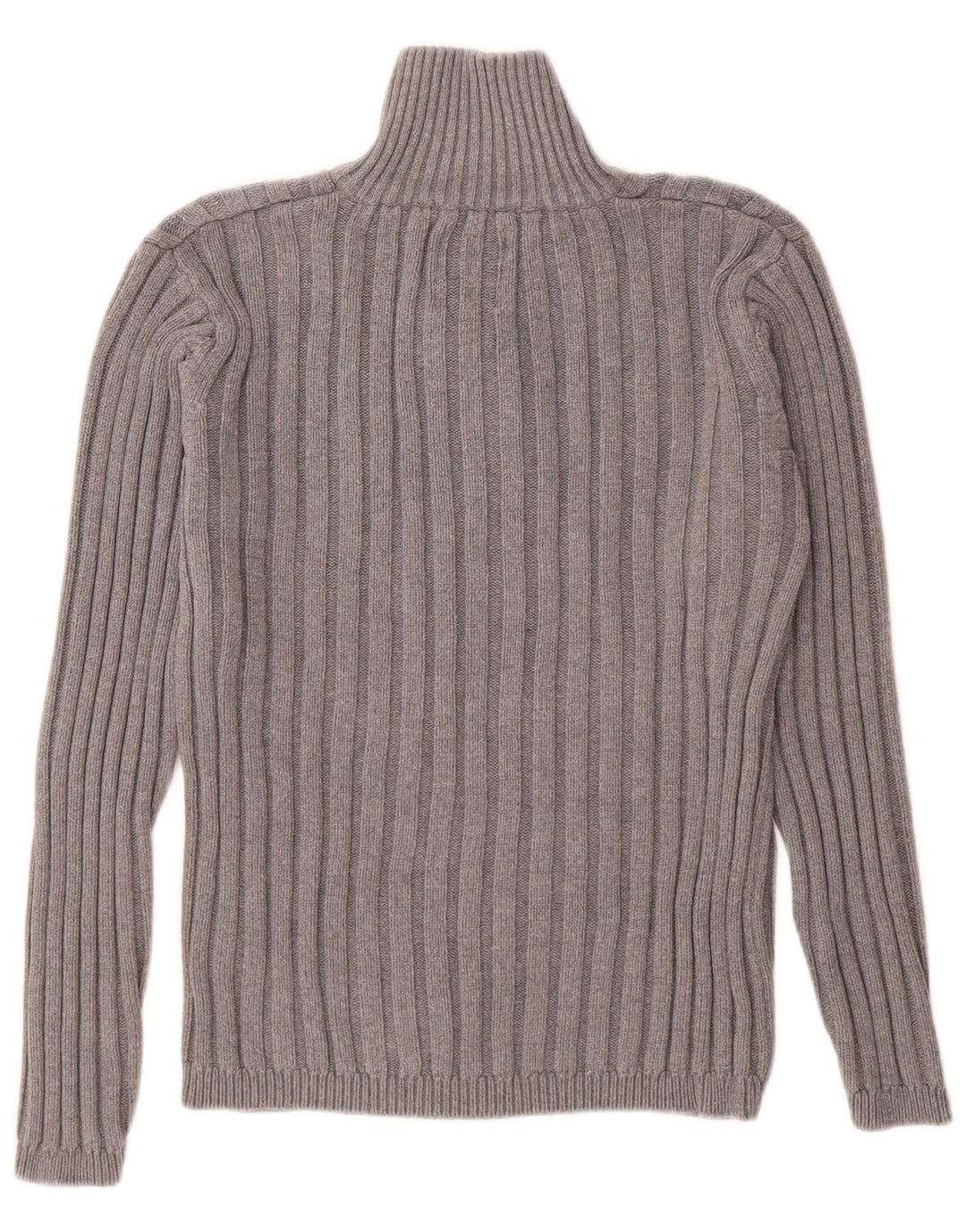Jack & Jones Herren-Pullover mit Knopfkragen, Größe S, graue Baumwolle