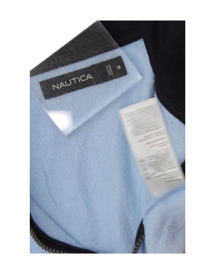 NAUTICA Mens Zip Neck Sweatshirt Jumper Medium Blue Cotton Vintage Nautica and Second-Hand Nautica from Messina Hembry 