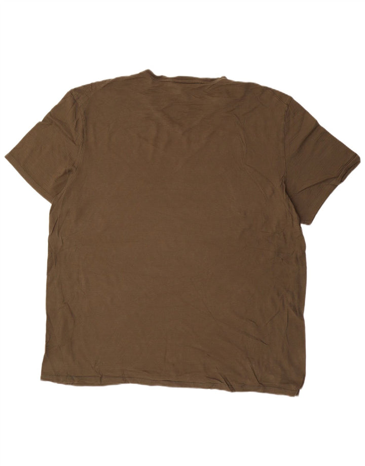 CALVIN KLEIN Herren T-Shirt Top 2XL Khaki Baumwolle