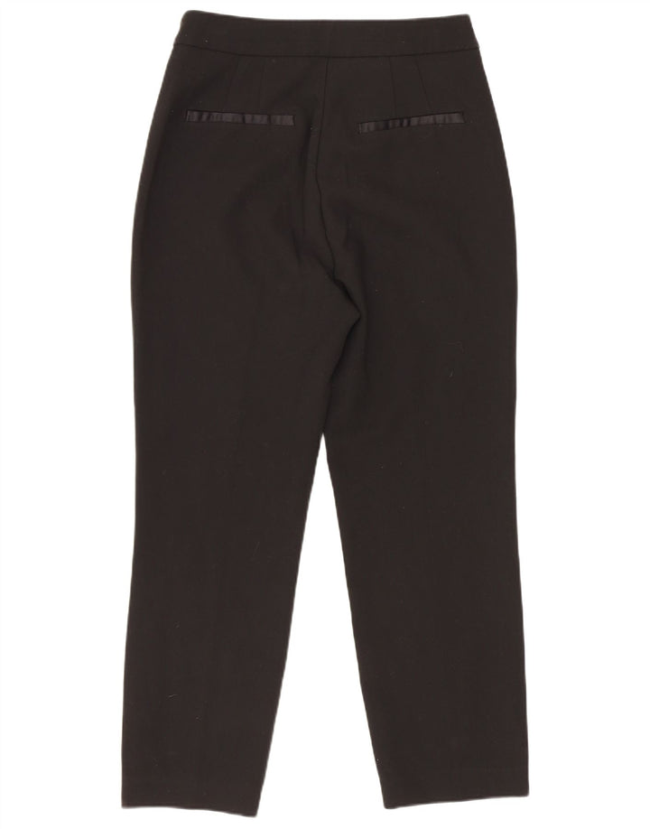 Zara Damen Slim Freizeithose XS 24 L23 Schwarz Polyester