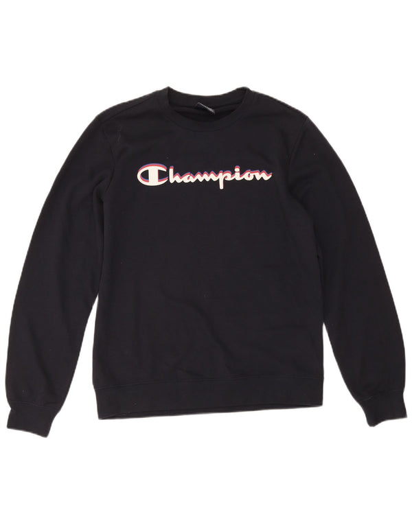 Champion Jungen-Sweatshirt mit Grafik, 13–14 Jahre, XL, Marineblau, Baumwolle