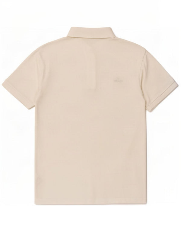 Lacoste Herren-Poloshirt in schmaler Passform, Größe 3, klein, weiße Baumwolle