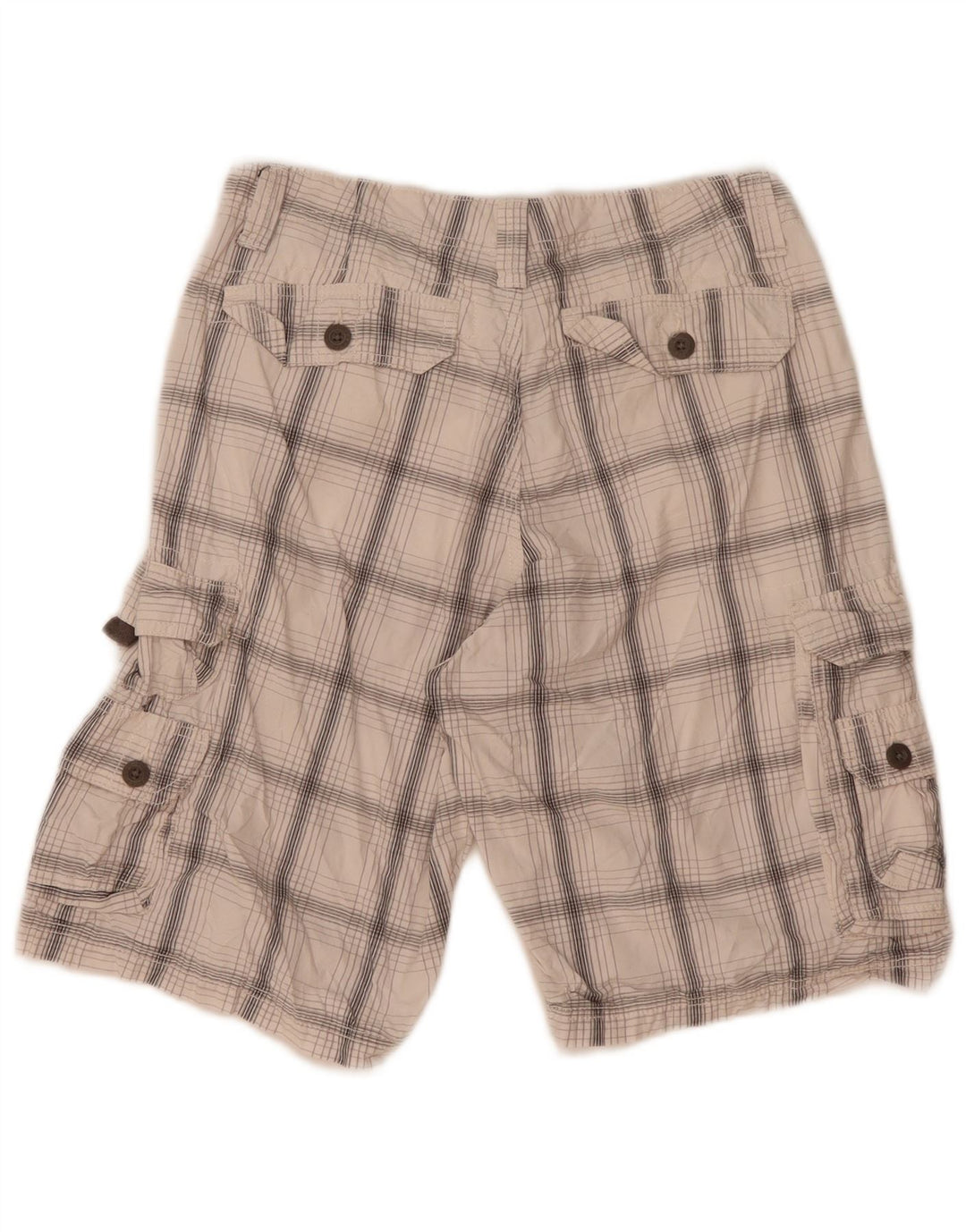 Lee Herren Cargoshorts W32 Mittelweiß karierte Baumwolle