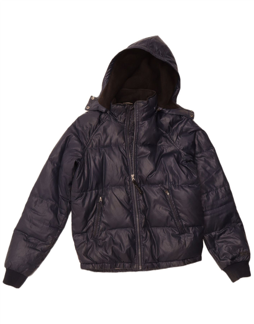Sisley Herren-Jacke mit Kapuze, gepolstert, Größe 36, Marineblau