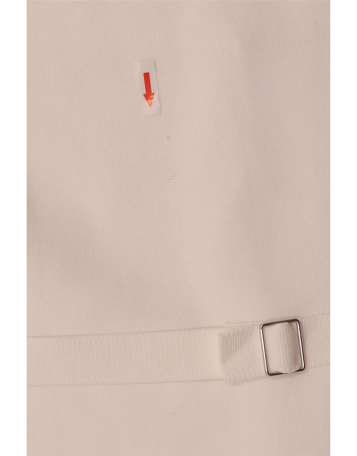 Zara Damen Weste UK 18 XL Weiße Viskose