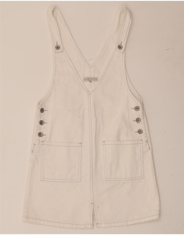 Cache Denim-Latzkleid für Damen, Gr. 8, Weiß