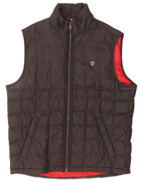 Timberland Herren Wattierte Weste UK 40 Large Schwarz Polyester