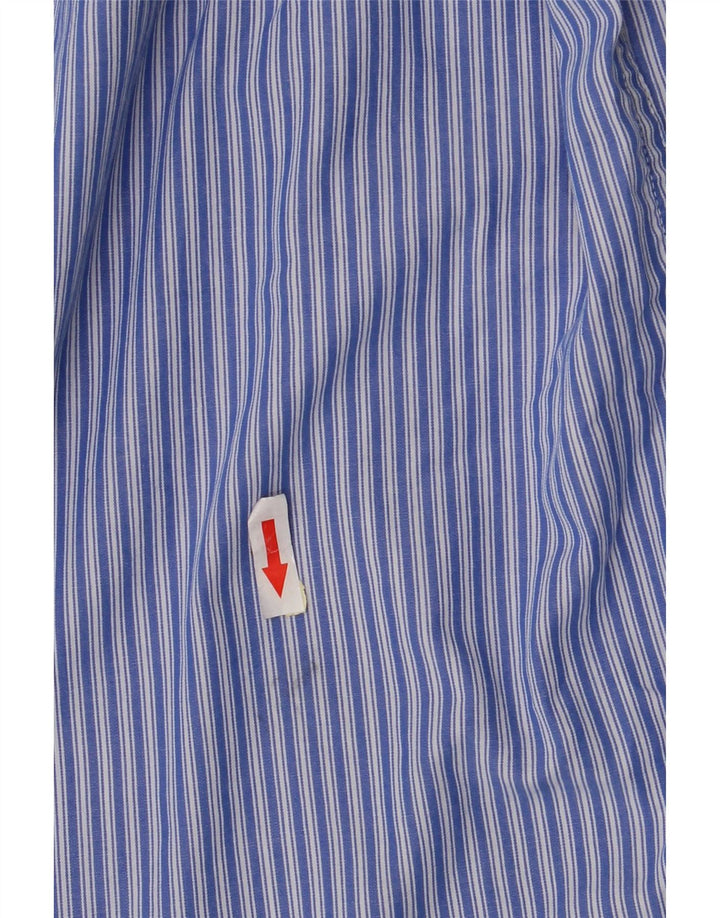 Chaps Herren-Hemd, pflegeleicht, XL, blau gestreift, Baumwolle