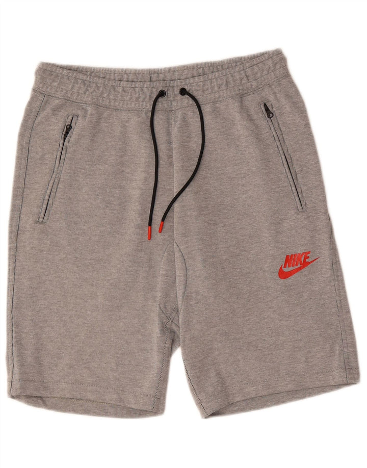 NIKE Herren-Sportshorts aus mittelgrauer Baumwolle