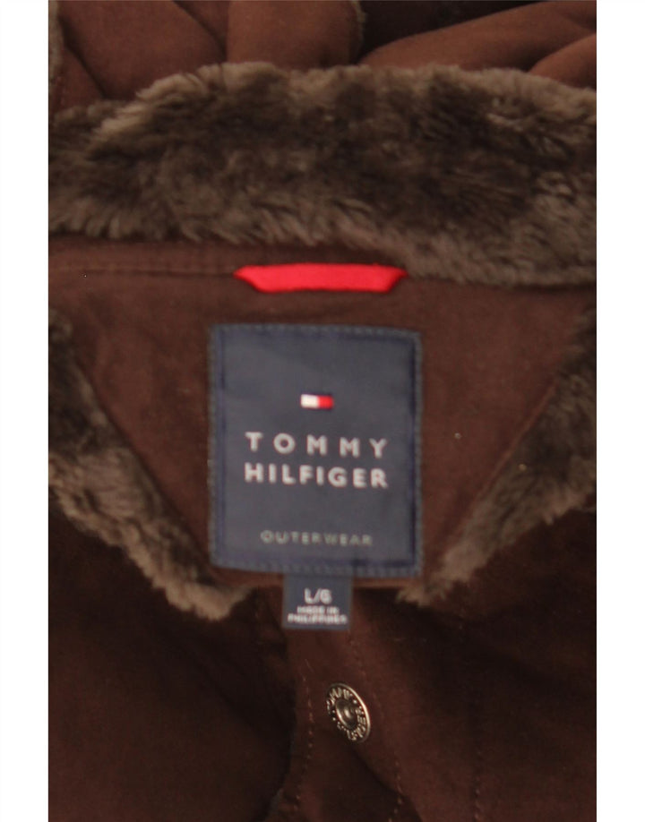 Tommy Hilfiger Herren-Overshirt-Hemd, groß, braun