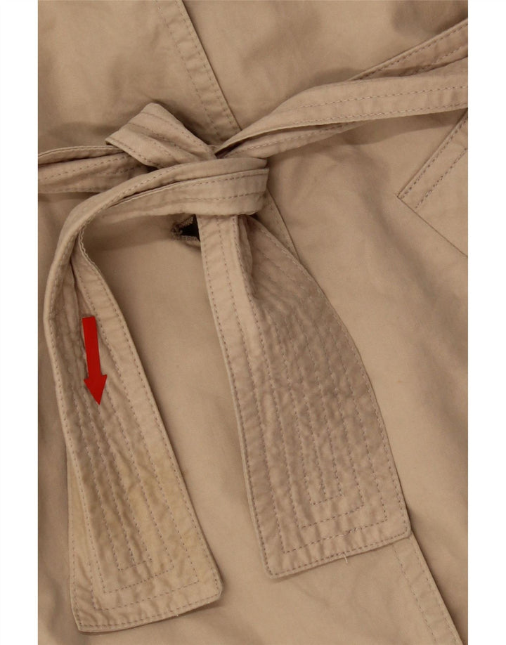 Vintage Damen Weekend Oversized Trenchcoat UK 8 Small Beige Baumwolle