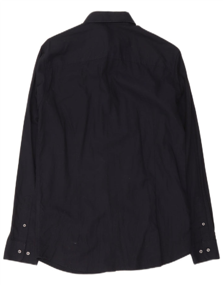Jack & Jones Herren-Premium-Hemd aus Baumwolle in mittlerem Marineblau