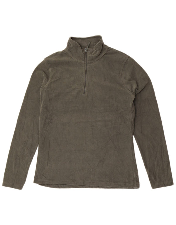 Mountain Warehouse Damen-Fleecepullover mit Reißverschluss am Kragen, UK 14, Mittelgrün