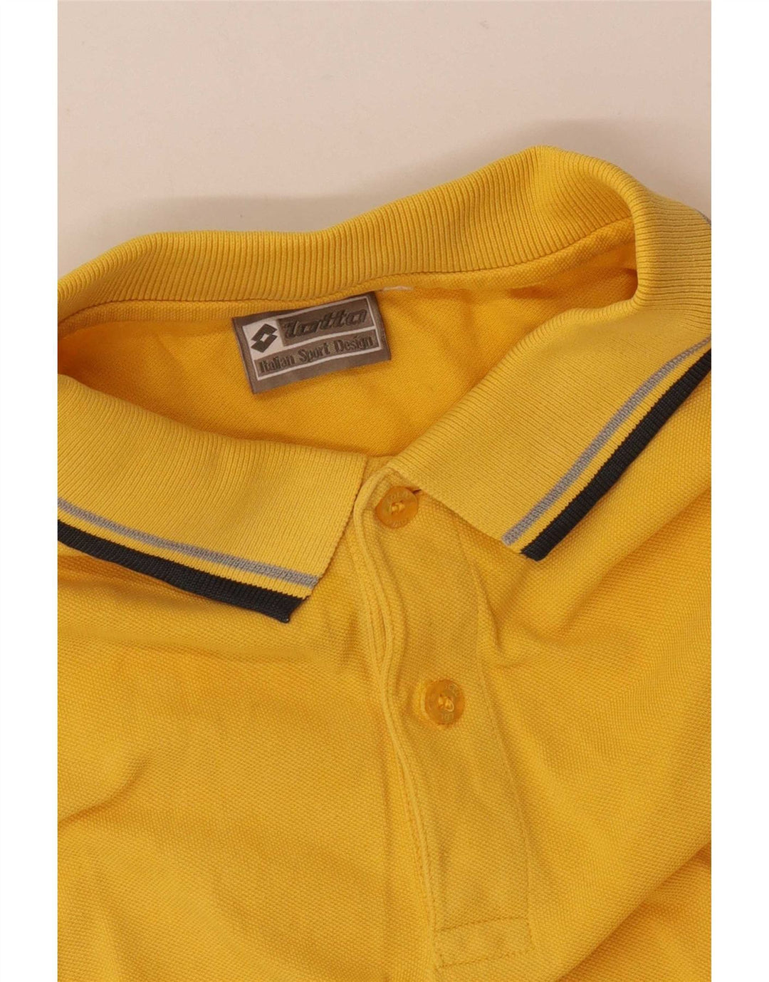 Lotto Herren Poloshirt Mittelgelb gestreift