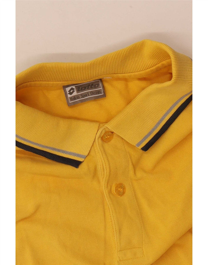 Lotto Herren Poloshirt Mittelgelb gestreift