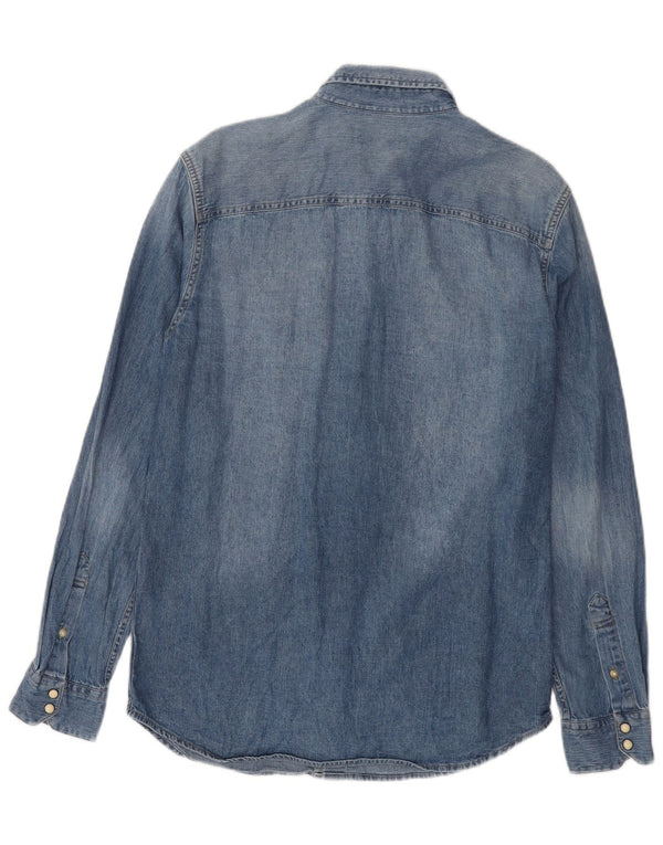 Jack & Jones Herren-Jeanshemd aus mittelblauer Baumwolle